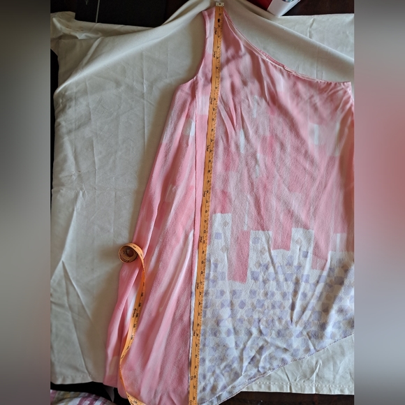 Maeve Anthropology Women's Dress Pink One Should Asymmetrical Silk Size 6P - Picture 2 of 14